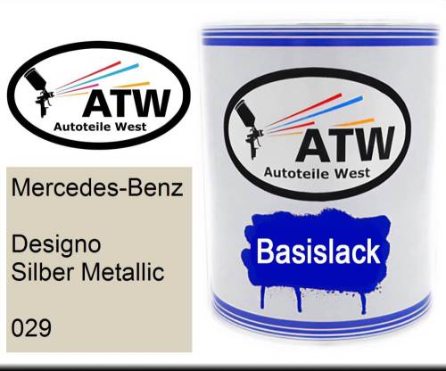 Mercedes-Benz, Designo Silber Metallic, 029: 1L Lackdose, von ATW Autoteile West.